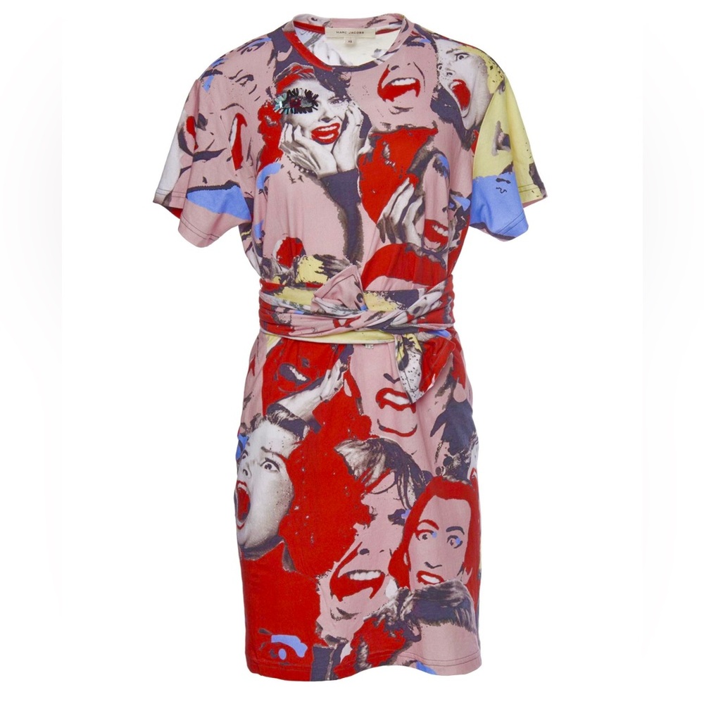 RARE Marc Jacobs Scream Queens Graphic Sequin T-Shirt Dress XS